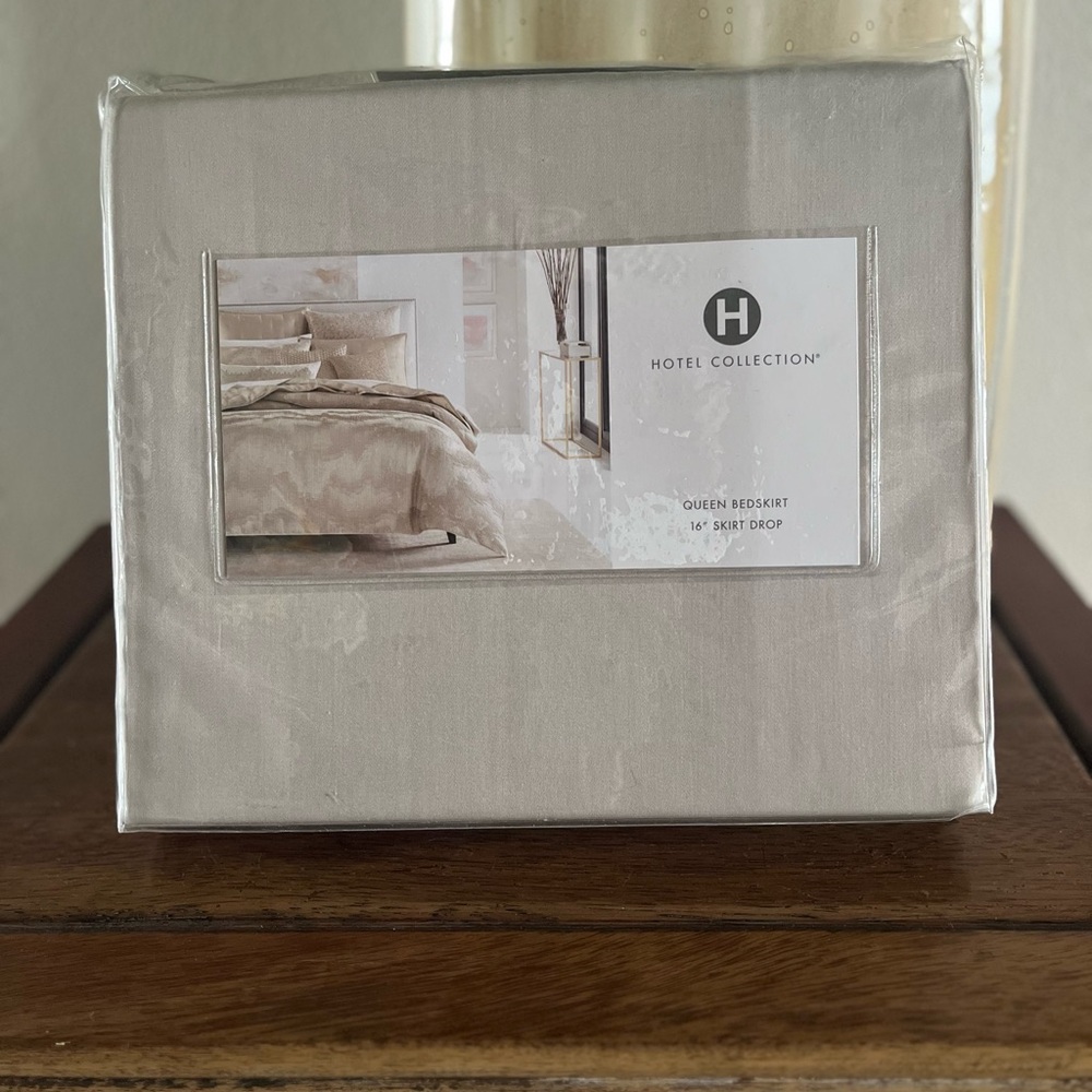 Hotel Collection Highlands Taupe 16” bed skirt